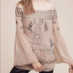 Anthropologie Ranna Gill Off-The-Shoulder Top